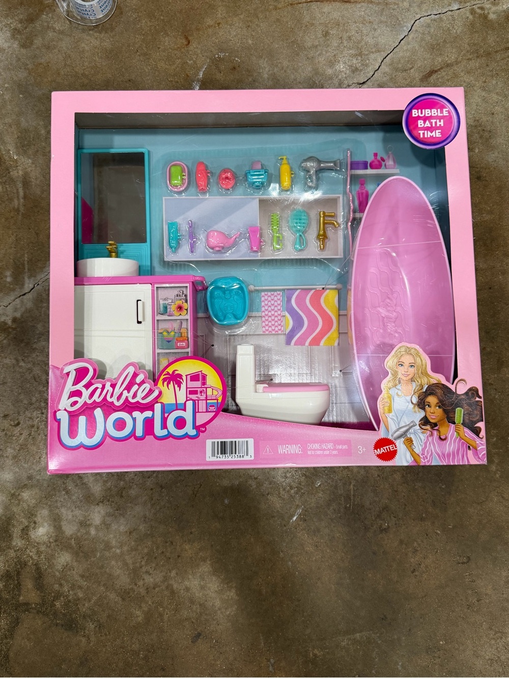 Barbie Pink and Teal Bath & Vanity Playset